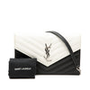 Saint Laurent Bicolor Grain De Poudre Cassandre Envelope Chain Wallet Secondhand