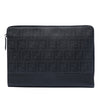 Fendi Leather Trimmed Zucca Coated Canvas Clutch Secondhand