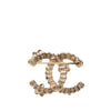 Chanel CC Gold Plated Strass Faux Pearl and Enamel Brooch Secondhand