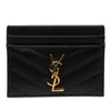 Saint Laurent Chevron Grain de Poudre Cassandre Card Holder Secondhand