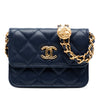 Chanel Quilted Caviar Twist Your Buttons Coin Purse With Chain Secondhand