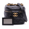 Chanel Small CC Quilted Calfskin Vanity Case with Chain Secondhand