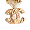 Secondhand Chanel CC Gold Plated Faux Pearl Drop Push Back Earrings