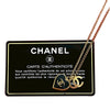 Chanel Gold Plated Enamel CC Heart Pendant Necklace Secondhand