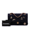 Chanel Medium Classic Wool Paris-Hamburg Charms Double Flap Secondhand