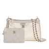 Chanel CC Mesh and Shiny Lambskin Clutch with Chain Secondhand