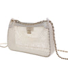Chanel CC Mesh and Shiny Lambskin Clutch with Chain Secondhand