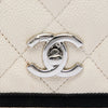 Chanel CC Bicolor Quilted Caviar and Grosgrain Top Handle Flap Secondhand
