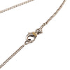 Chanel Silver Plated CC Rhinestone Pendant Necklace Secondhand