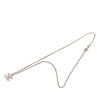 Chanel Silver Plated CC Rhinestone Pendant Necklace Secondhand