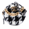 Chanel Tweed 19 Round Clutch with Chain and Coin Purse Secondhand