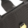 Ferragamo Croc Embossed Leather Vara Satchel Secondhand