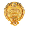 Secondhand Chanel Gold Plated CC Round Clip On Earrings
