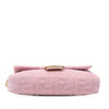 Fendi Zucca Embossed Velvet Baguette Satchel Secondhand
