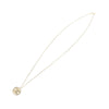 Chanel Gold Plated CC Mesh Round Pendant Necklace Secondhand