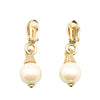 Secondhand Dior Gold Plated Faux Pearl Clip On Drop Earrings