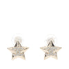 Chanel CC Gold Plated Rhinestone Star Clip On Earrings Secondhand