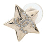 Chanel CC Gold Plated Rhinestone Star Clip On Earrings Secondhand