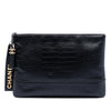 Chanel Medium Croc Embossed Calfskin Gabrielle Cosmetic Case Secondhand