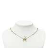 Chanel CC Gold Plated Faux Pearl and Strass Deer Pendant Necklace Secondhand