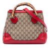 Secondhand Gucci Small GG Canvas Diana Bamboo Top Handle Tote
