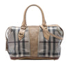 Burberry Smoke Check Coated Canvas Gilmoure Satchel Secondhand