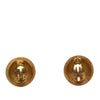 Chanel CC Gold Plated Round Clip On Earrings Secondhand