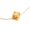 Hermès Gold Plated Enamel Cage D H Pendant Necklace Secondhand