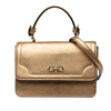 Secondhand Ferragamo Metallic Calfskin Gancini Seila Top Handle Bag