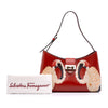 Ferragamo Printed Leather Trifolio Shoulder Bag Secondhand