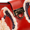 Ferragamo Printed Leather Trifolio Shoulder Bag Secondhand