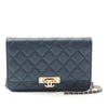 Secondhand Chanel Quilted Caviar Golden Class Wallet On Chain