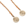 Chanel CC Gold Plated Leather Woven Wrap Choker Necklace Secondhand