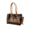 LOEWE PVC and Leather Anagram Tote Secondhand