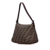 Fendi Zucca Canvas Double Flap Shoulder Bag Secondhand