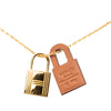 Hermès Gold Plated and Swift O Kelly Pendant Necklace Secondhand