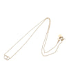 Dior Gold Plated Rhinestone Petit CD Logo Pendant Necklace Secondhand