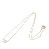 Dior Gold Plated Rhinestone Petit CD Logo Pendant Necklace Secondhand