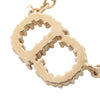 Dior Gold Plated Rhinestone Petit CD Logo Pendant Necklace Secondhand