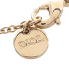 Dior Gold Plated Rhinestone Petit CD Logo Pendant Necklace Secondhand