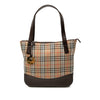 Secondhand Burberry Haymarket Check Canvas Handbag