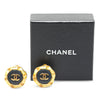 Secondhand Chanel Gold Plated Acrylic CC Button Clip On Earrings