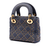 Dior Mini Denim Cannage Studded Supple Lady Dior Secondhand