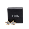 Chanel CC Gold Plated Enamel Star Clip On Earrings Secondhand