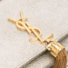 Saint Laurent Metallic Calfskin Monogram Kate Tassel Wallet on Chain Secondhand