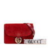Gucci Small Suede GG Ring Torchon Crossbody Secondhand