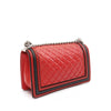 Secondhand Chanel Old Medium Bicolor Quilted Lambskin and Rubber Boy Flap