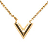 Louis Vuitton Gold Plated Essential V Necklace Secondhand
