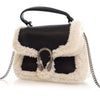 Gucci Mini Leather and Shearling Dionysus Top Handle Bag Secondhand