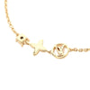 Louis Vuitton Gold Plated Strass Petit Louis Bracelet Secondhand